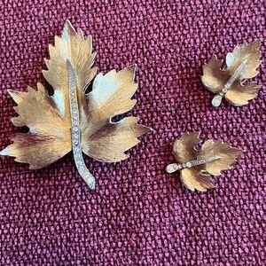 Vintage Brooch and Earrings Set